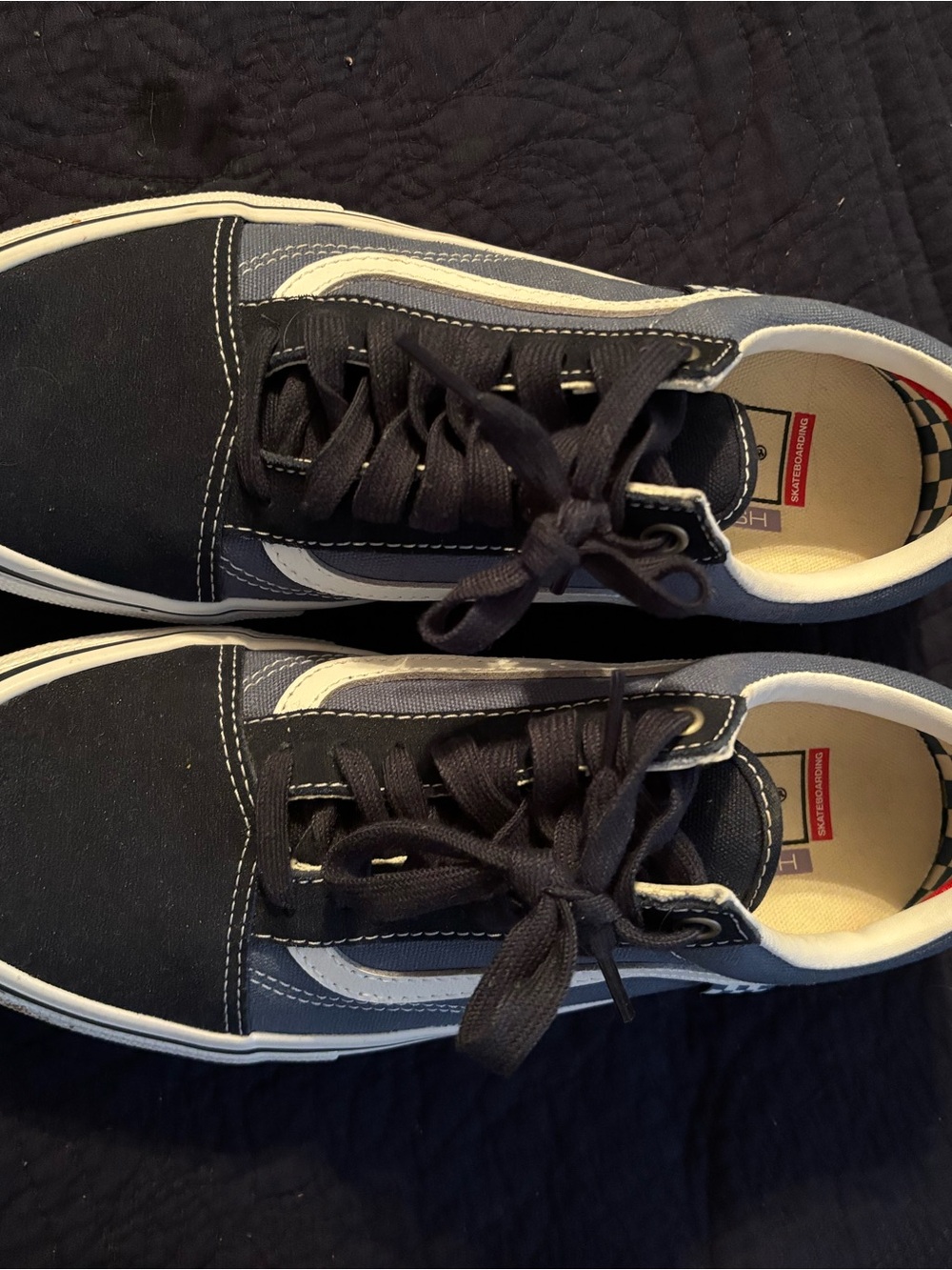 Vans Black and Gray Low-Top Skate Sneakers